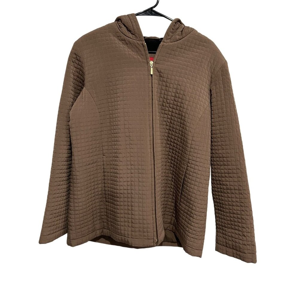 Esprit Women's Brown Quilted Hooded Jacket Size L